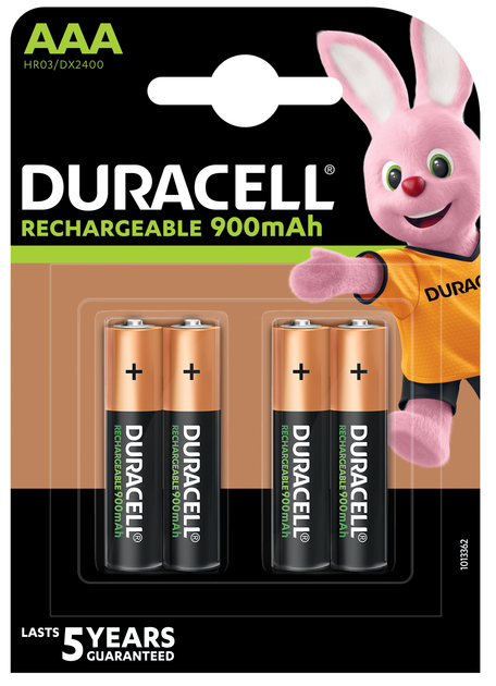 Акумулятор Duracell HR03 (AAA) 900mAh уп. 4 шт. (6486619) - Фото 1 Акумулятор Duracell HR03 (AAA) 900mAh уп. 4 шт. (6486619) - зображення 1