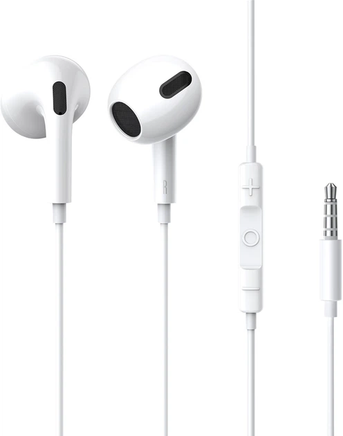 Навушники Baseus Encok 3.5 мм lateral in-ear Wired Earphone H17 White (NGCR020002) - Фото 1 Навушники Baseus Encok 3.5 мм lateral in-ear Wired Earphone H17 White (NGCR020002) - зображення 1