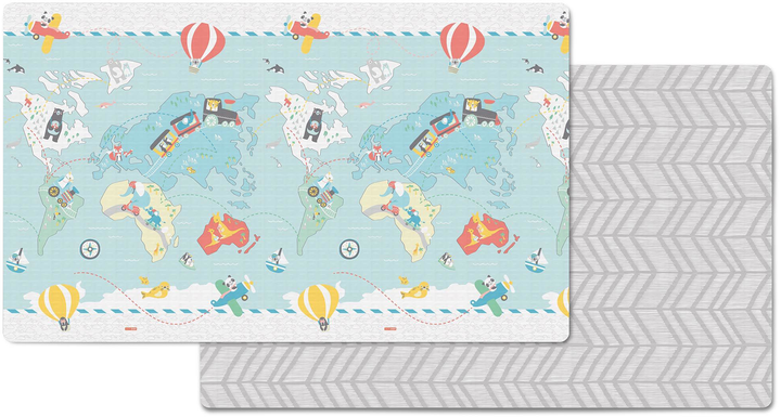Ігровий килимок Skip Hop двосторонній Маленькі мандрівники 218 х 132 см (243103) (816523027451) - зображення 1