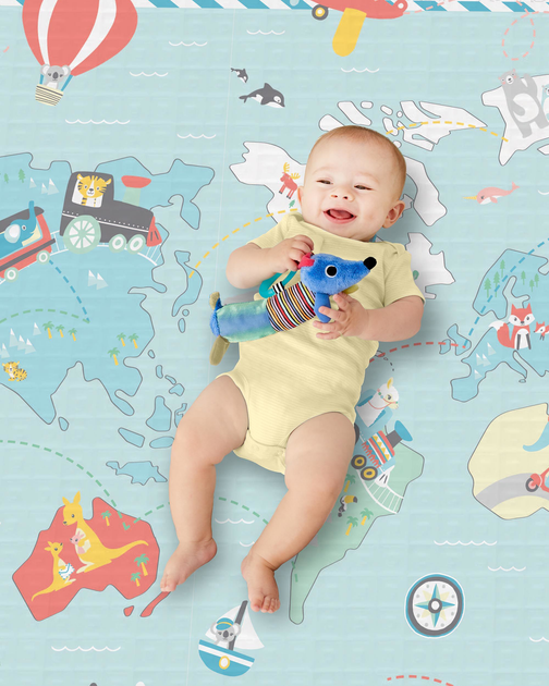 Ігровий килимок Skip Hop двосторонній Маленькі мандрівники 218 х 132 см (243103) (816523027451) - зображення 3