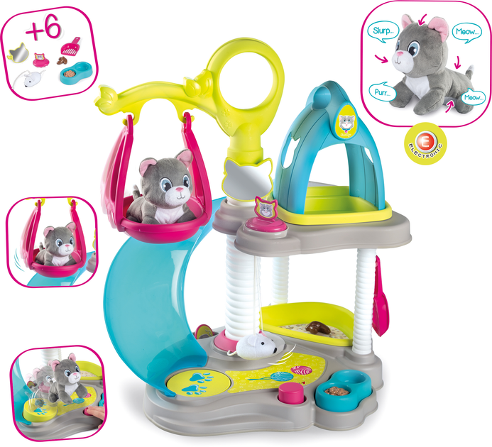 Centrum zabaw Smoby Toys Kitten house z efektami dźwiękowymi i akcesoriami (340400) - obraz 2