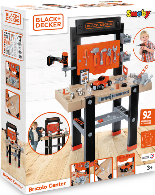 Zestaw do gry Smoby Black+Decker Masterskaya 92 akcesoria (360727) (3032163607274) - obraz 7