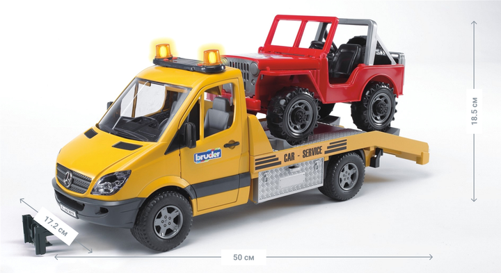 Laweta Bruder Mercedes-Benz Sprinter z jeepem (2535) - obraz 2