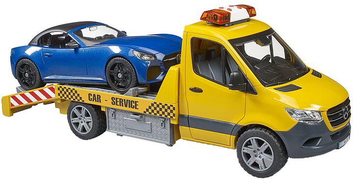 Набір іграшковий Bruder Автомобіль MB Sprinter евакуатор з родстером (02675) - зображення 1