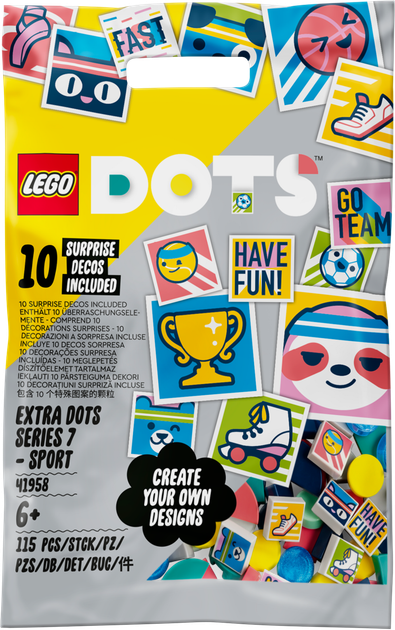 Конструктор LEGO DOTS випуск 7 – Спорт 115 деталей (41958) - зображення 1