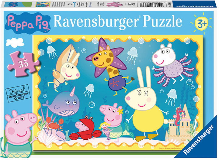 Puzzle Ravensburger Świnka Peppa i podwodne sitko 35 elementów (05062) - obraz 1