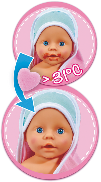 Lalka bobas Simba NBB Kąpanie 30 cm (5030006) (4006592075200) - obraz 8