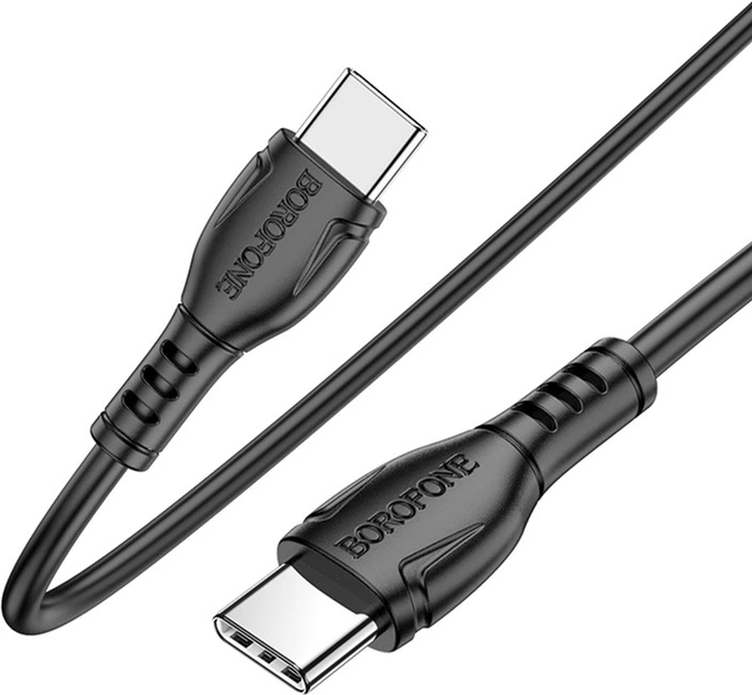 Кабель Borofone BX51 Triumph 60W charging data cable Type-C to Type-C Black (BX51CCB) - Фото 4 Кабель Borofone BX51 Triumph 60W charging data cable Type-C to Type-C Black (BX51CCB) - изображение 4