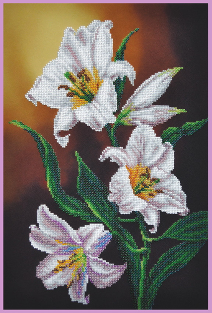 Набор для вышивки бисером Христос «лилии»
