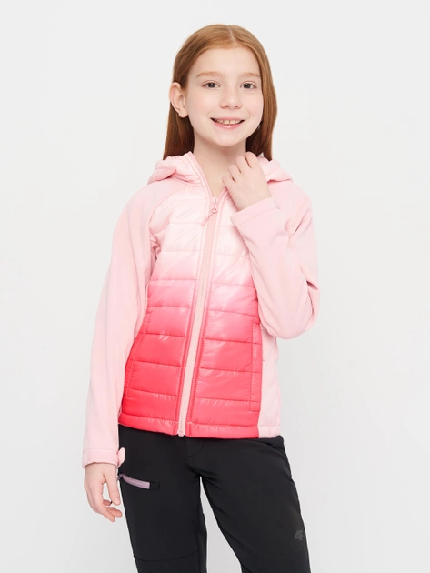 Акція на Куртка демісезонна дитяча 4F HJZ21-JSFD002-56S 122 см Світло-рожева від Rozetka