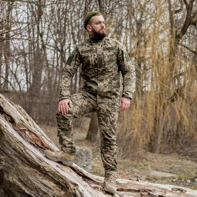 Тактичний костюм 3 в 1 PATRIOT SET (бойова сорочка Ubacs (Убакс) + китель + штани Apex) Піксель М14 58 розмір - зображення 1