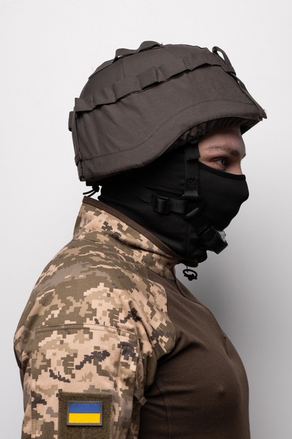 Кавер на каску МИЧ с креплением для очков шлем маскировочный чехол на каску Mich армейская Олива - изображение 2