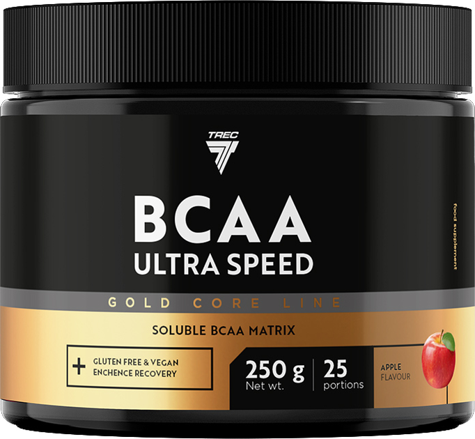 Амінокислотний комплекс Trec Nutrition Gold Core Line BCAA Ultra Speed 250 г Яблуко (5902114041908) - зображення 1