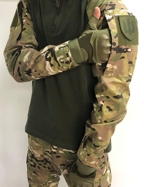 Костюм військовий мультикам, убакс + штани з наколінниками розмір L - зображення 1