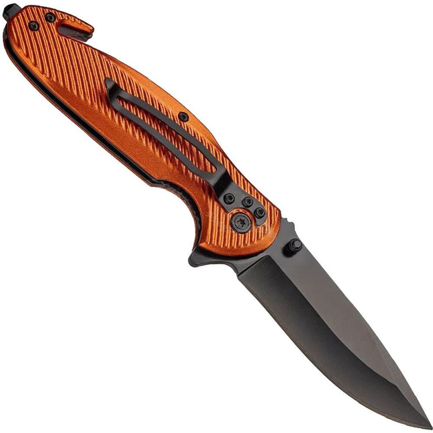 Нож складной SKIF Plus Birdy (длина: 210мм, лезвие: 90мм, черное), оранжевый - изображение 2
