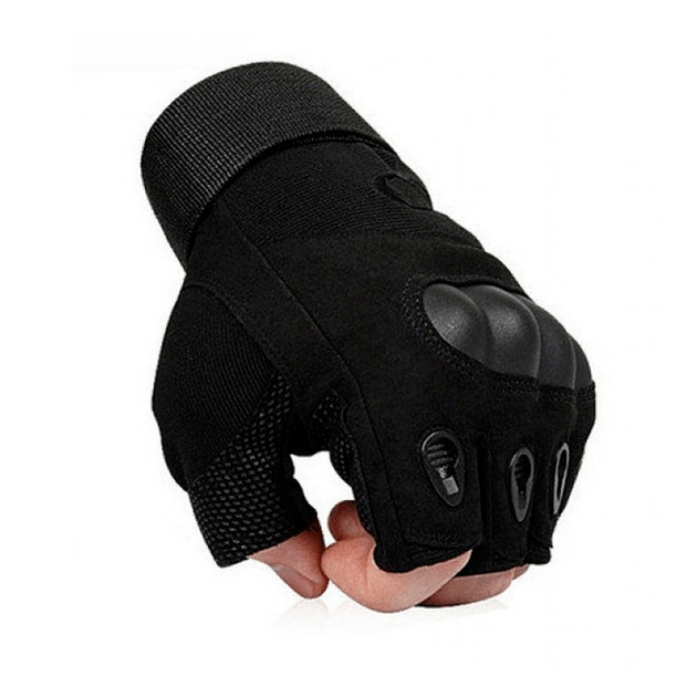 Перчатки без пальцев тактические Oakley (р.M), черные - изображение 2