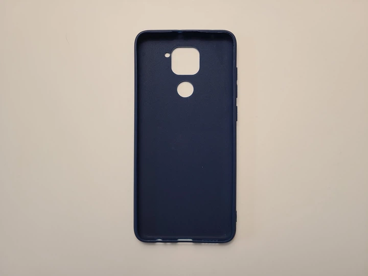 Чехол TPU Matte для Xiaomi Redmi Note 9 бампер синий - изображение 2