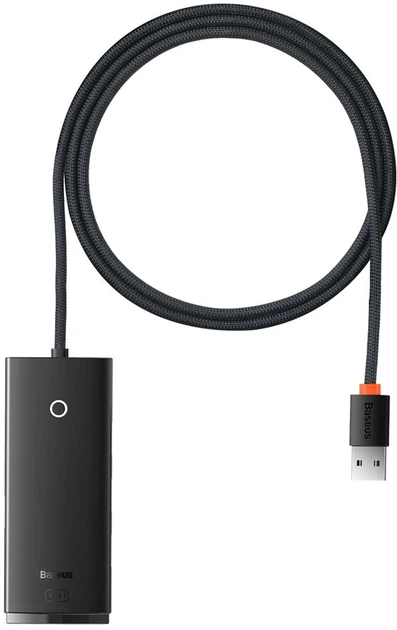 USB-хаб Baseus Lite Series 4-Port USB-A HUB Adapter (USB-A to 4 х USB 3.0 ) 1 м Black (WKQX030101) - Фото 1 USB-хаб Baseus Lite Series 4-Port USB-A HUB Adapter (USB-A to 4 х USB 3.0 ) 1 м Black (WKQX030101) - изображение 1