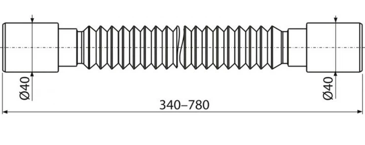 Сифон для кухонної мийки ALCA PLASTA41+A710 (8595580520571) d40 з гнучким з'єднанням - зображення 11