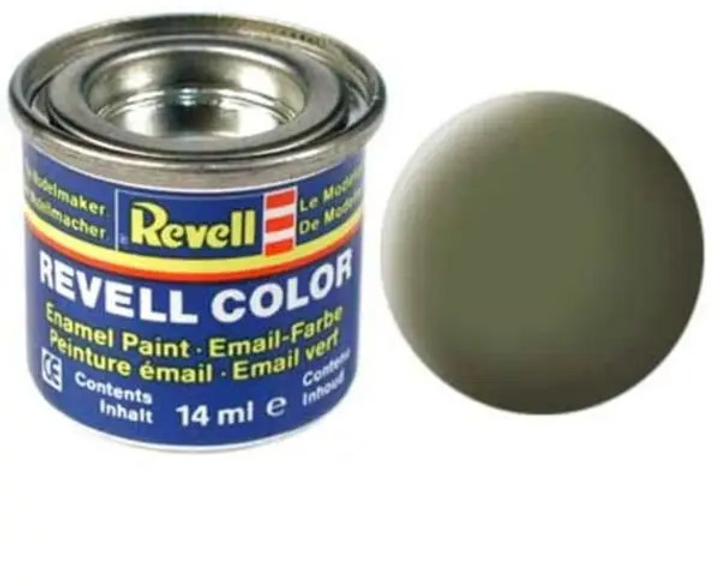 Фарба темно-зелена матова dark green mat RAF 14ml Revell (32168) - зображення 1