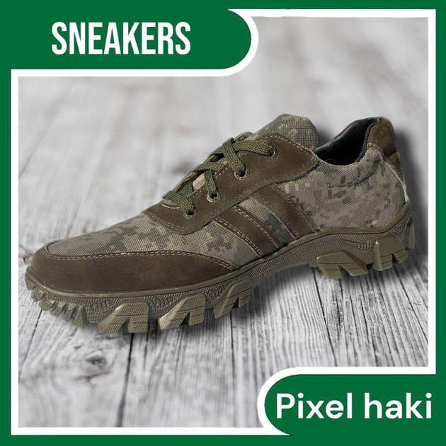 Тактичні літні військові кросівки Pixel Хакі 41 - зображення 1