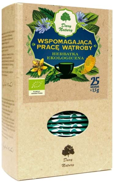 Чай для роботи печінки Dary Natury Herbatka na Pracę Wątroby 25 x 1.5 г (DN221) - зображення 1