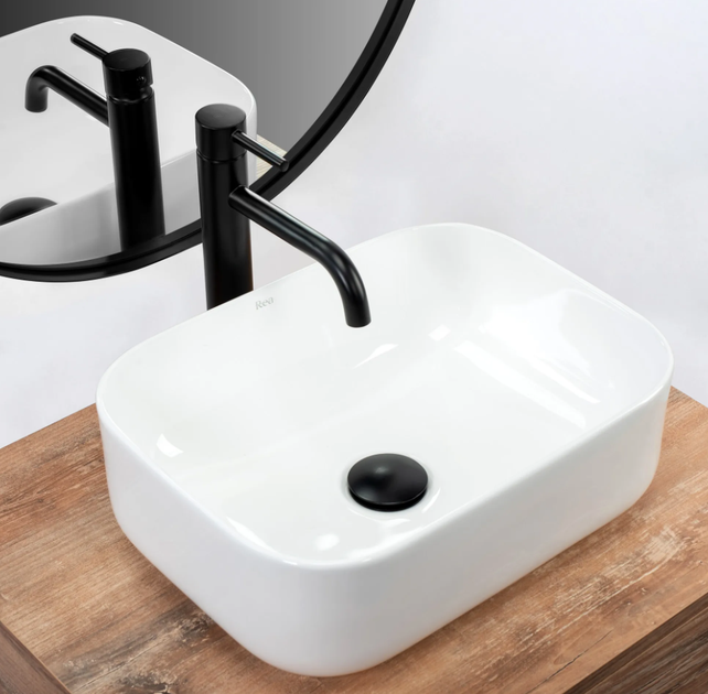 Умивальник Rea Demi Mini White накладний REA-U5064 - зображення 3