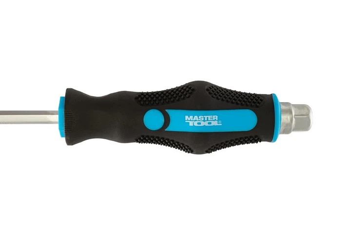 Отвёртка ударная крестовая магнитная MASTERTOOL GM EXTERNAL HEX PH2х100 мм ручка с TPR покрытием (49-6210) - изображение 4