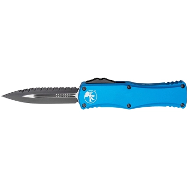 Ніж Microtech Hera Double Edge Black Blade FS Serrator Blue (702-3BL) - зображення 1