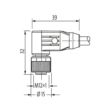Гнездовой разъем (Коннектор) M12 мамка угловой 8-pin, кабель 5м,PUR 8x0.25, 7000-17061-2950500 Murrelektronik - изображение 2