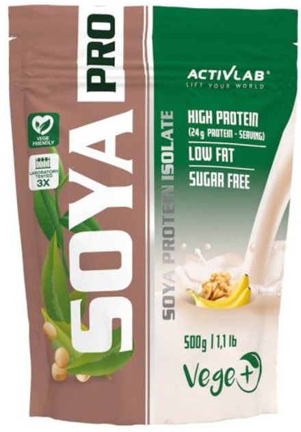 Białko ActivLab Soya Pro 500 g Banan z orzechem (5907368800905) - obraz 1