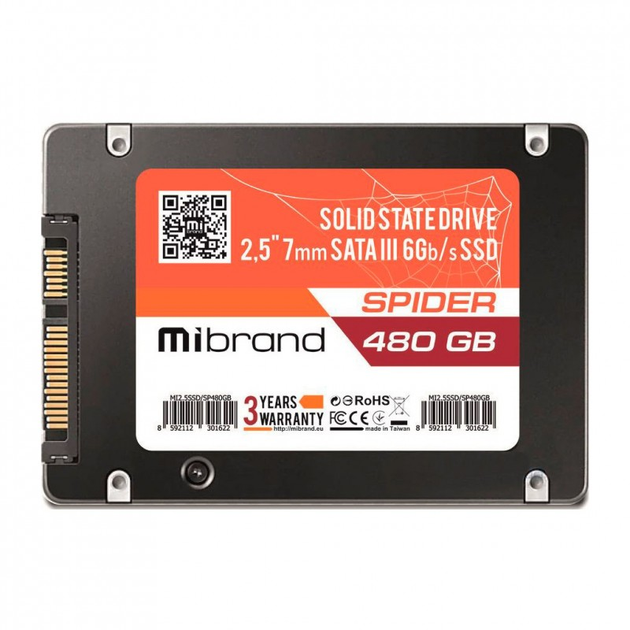 Накопитель SSD 2.5" 480GB Mibrand (MI2.5SSD/SP480GBST) в интернет ...
