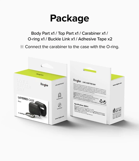 Чехол Fusion Layered для Apple AirPods Pro 2 Black (EC677003RS) - изображение 9