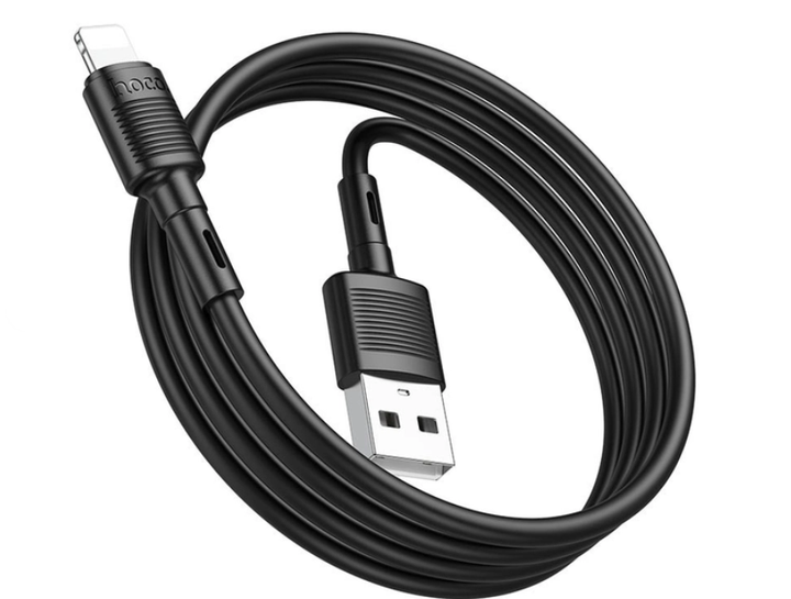 Кабель HOCO X83 Lightning 2,4A Black - Фото 2 Кабель HOCO X83 Lightning 2,4A Black - изображение 2