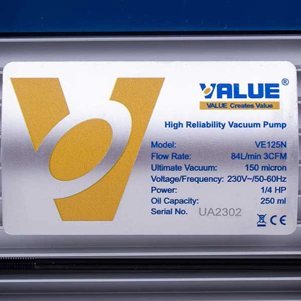 Вакуумный насос Value VE-125 (1 ступ., 70 л/мин.) - изображение 2