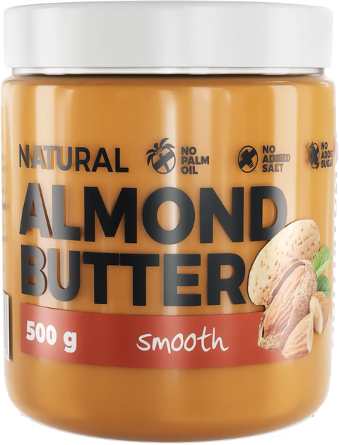 Мигдалева паста 7Nutrition Almond Butter Smooth 500 г (5907222544198) - зображення 1