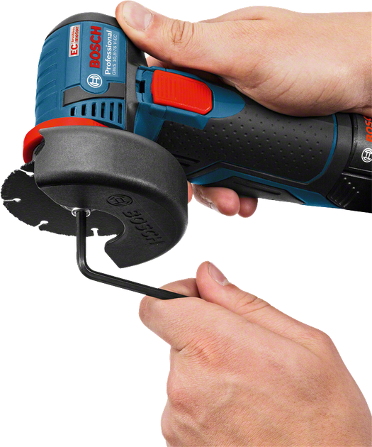 Аккумуляторная угловая шлифмашина Bosch Professional GWS 12V-76, 2 x GBA 12V3.0Ah аккумуляторы, зарядное устройство GAL 12V-40, L-boxx 102 + 3 диска (06019F200B) - изображение 5