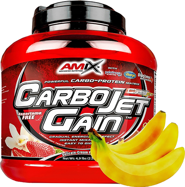 Gainer Amix Carbojet Gain 2250 g Banan (8594159531512) - obraz 1