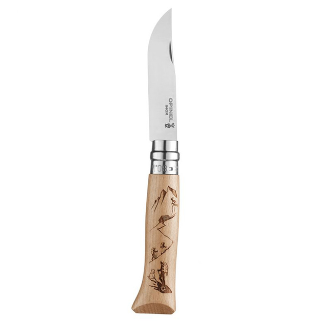 Нож складной Opinel №8 VRI Hiking (длина: 190мм, лезвие: 85мм), бук - изображение 2