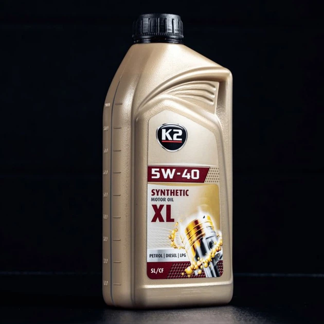 Моторное масло K2 Synthetic Motor Oil SL/CF/CF-4 XL 5W-40 1 л (GPL-K20960) - изображение 5