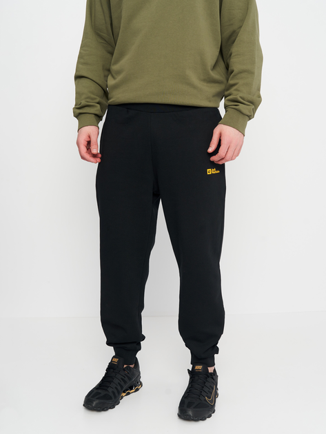 Акція на Спортивні штани чоловічі Jack Wolfskin Essential Sweat Pants M 1507182-6000 S Чорні від Rozetka
