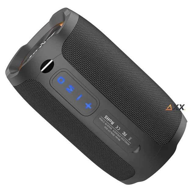 Портативная колонка беспроводная с Bluetooth и радио с подсветкой Zealot 10W TF, AUX, BT, FM, IP67 Черная (S49) - изображение 9