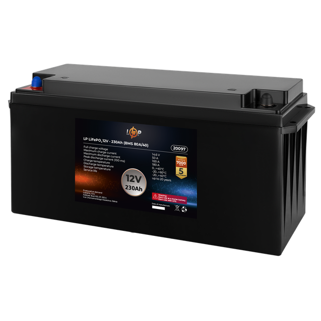 Литиевая аккумуляторная батарея LP LiFePO4 12V - 230 Ah (BMS 100A/50A ...