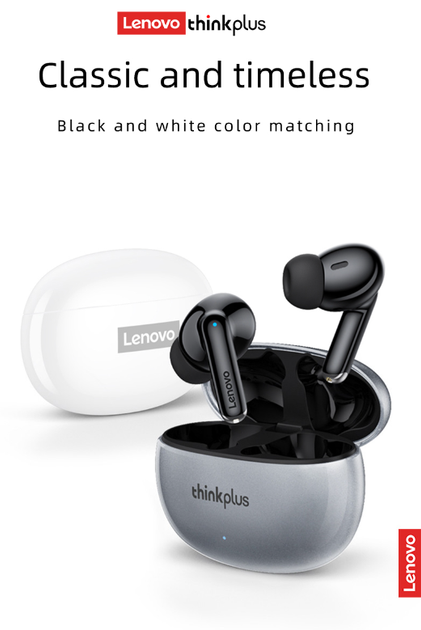 Бездротові навушники Lenovo ThinkPlus XT88 TWS Bluetooth 5.3 Чорні - зображення 2
