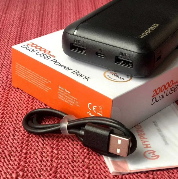 Внешний аккумулятор Повербанк Hypergear Dual 20000 mAh 2.1A - изображение 3