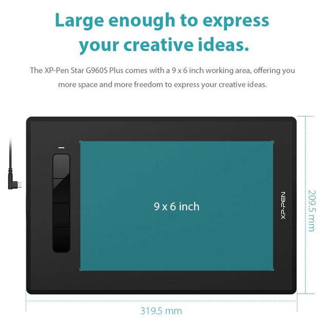Графічний планшет XP-Pen Star G960S Plus для малювання - зображення 7