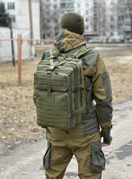 Тактический рюкзак Tactic военный рюкзак с системой molle на 40 литров Olive (Ta40-olive) - изображение 2