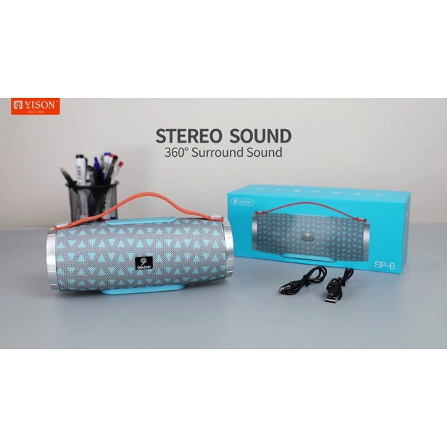 Колонка bluetooth Celebrat SP-6 Blue - зображення 3