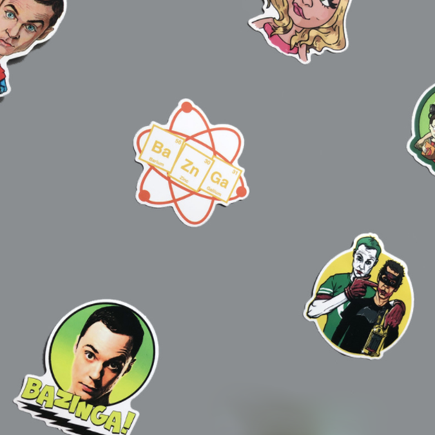 Набор наклейок Теория Большого взрыва The Big Bang Theory 50 шт. ⬩ наклейки для ноутбука, телефона и блокнота - Фото 2 Набор наклейок Теория Большого взрыва The Big Bang Theory 50 шт. ⬩ наклейки для ноутбука, телефона и блокнота - изображение 2