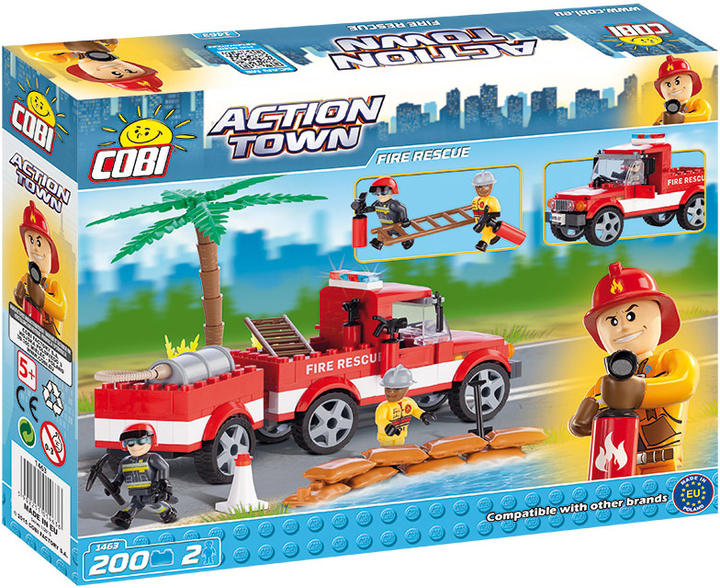 Klocki konstrukcyjne Cobi Fire Rescue Team 200 elementów (COBI-1463) - obraz 1